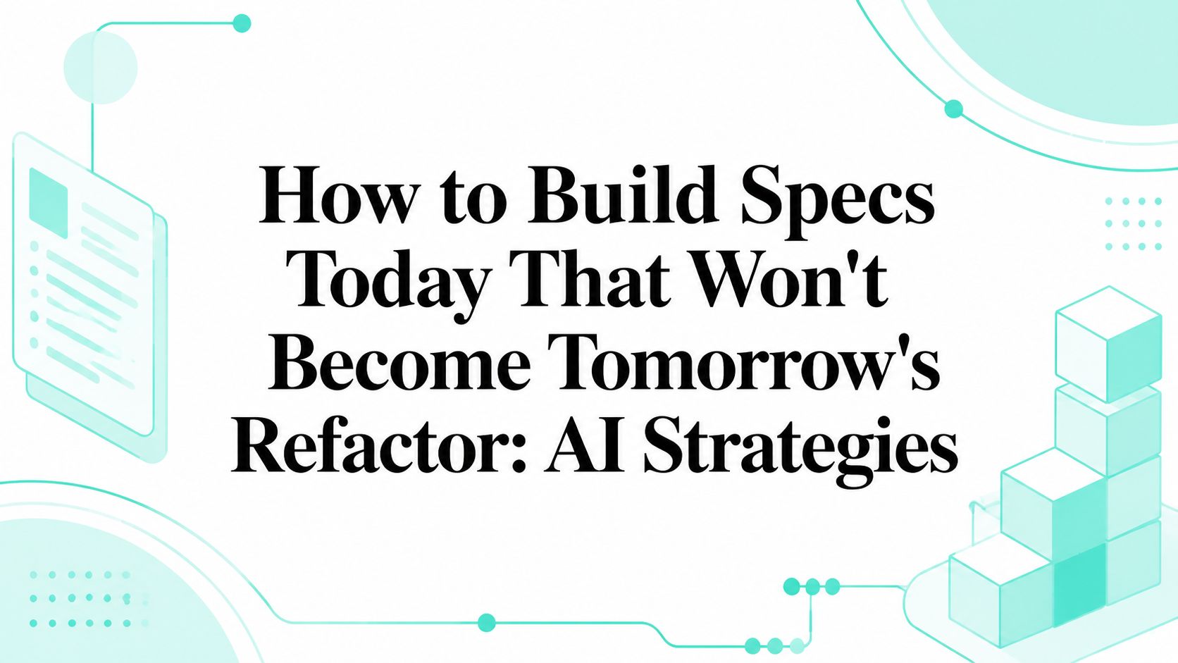 How to Build Specs Today That Won't Become Tomorrow's Refactor: AI Strategies