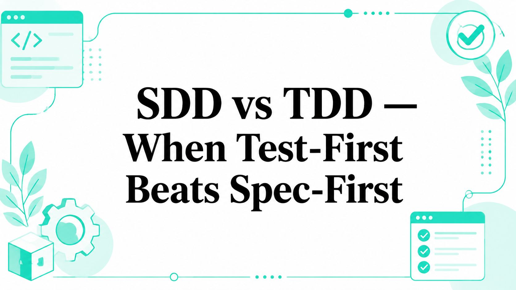SDD vs TDD — When Test-First Beats Spec-First