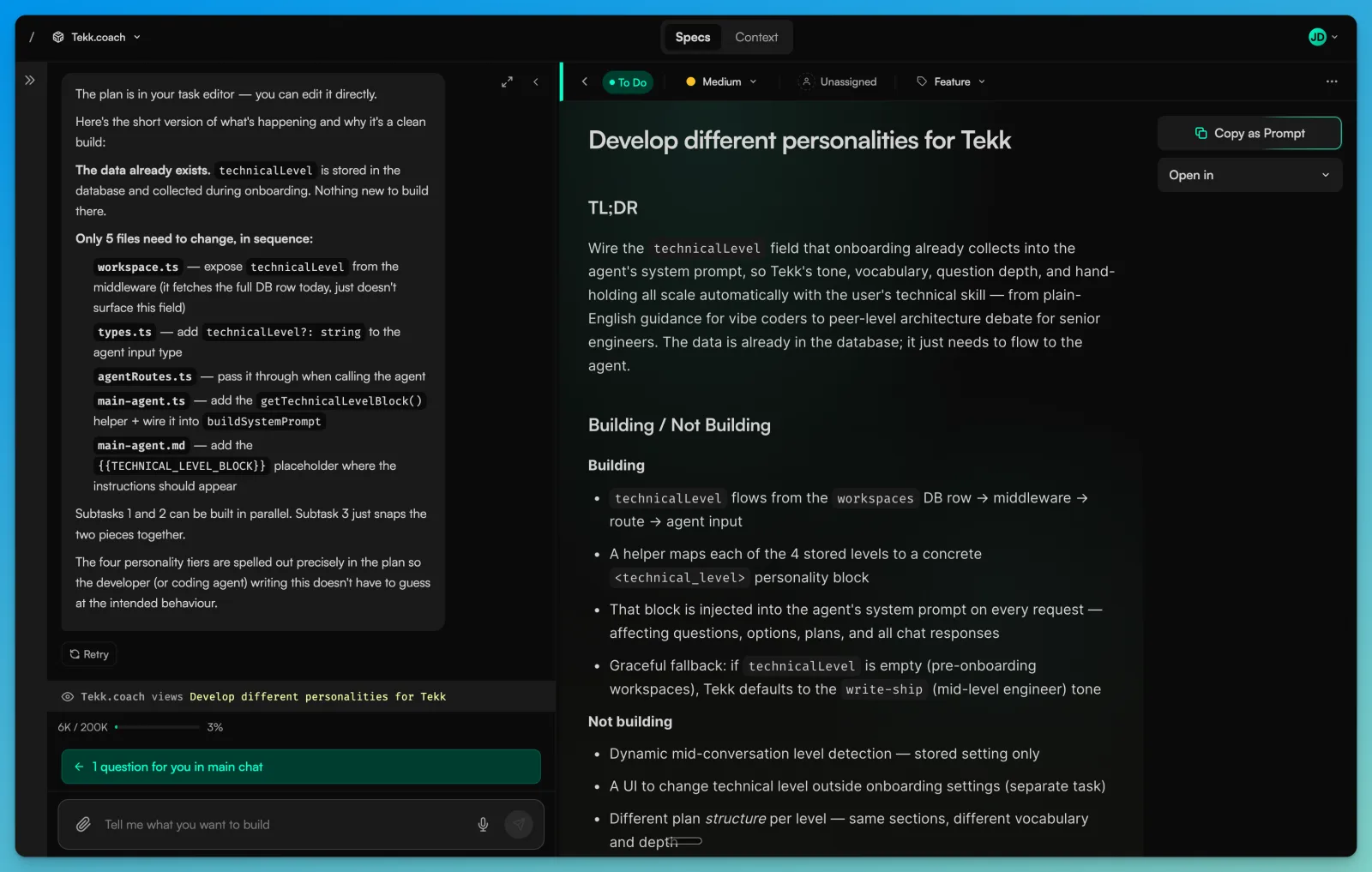 AI Project Planning for Developers